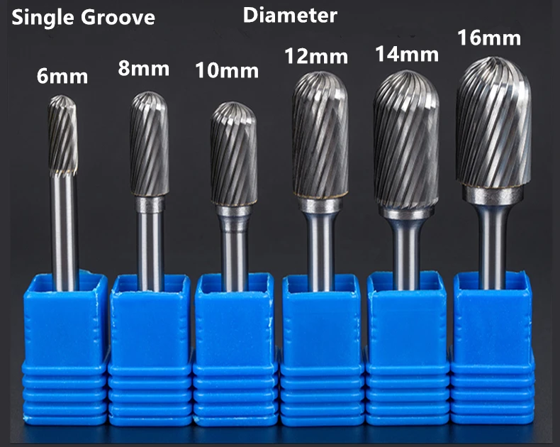 Jrealmer 1pcs C Type 6mm shank Tungsten Carbide Rotary Burrs Milling Cutter Rotary Tool Burr Rotary Dremel