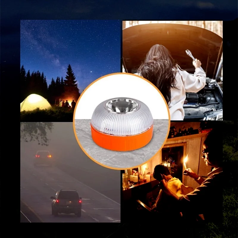 Dgt ชาร์จ V16ได้รับการอนุมัติ Homologated รถฉุกเฉินช่วย Beacon Flash เหนี่ยวนำแม่เหล็ก Strobe ไฟเตือนกระพริบ