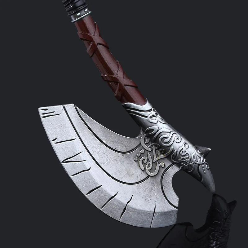 God of War Kratos Axe Game Keychain Metal Weapon Model Pendant Key Chain Car Motorcycle Jewelry Accessories Gift