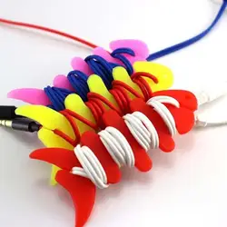 5PCS Fish Bone Earphone Cable Winder Cord Organizer Holder For Phone Tablet Mouse Computer Headphone Cable