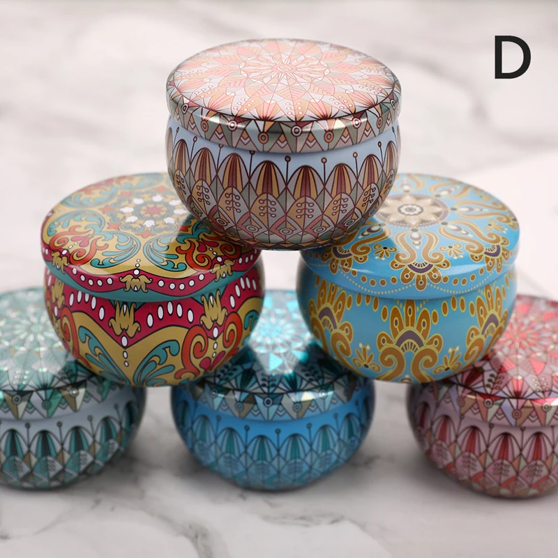 Retro Floral Tin Can Lovely Mini Gifts Jewelry Tin Box Cookie Candy Tea Storage Box Candy Gift Case DIY Tools 1PC Random Send