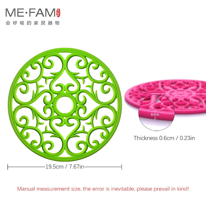 Silicone Multi-Use Hollow Carved Trivet Pot Pads Non Slip Anti Hot Durable Placemat Bowl Plate Mats Desktop Decorate Protection