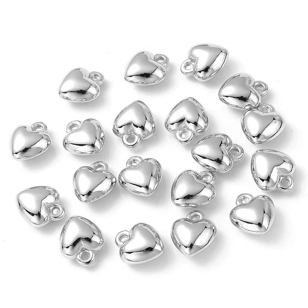 iYOE 50 stücke 6-18mm Gold Farbe Herz Charms CCB Kunststoff Spacer Perlen Für Die Herstellung Von Armband Ohrring halskette Anhänger DIY Schmuck – Detail 7