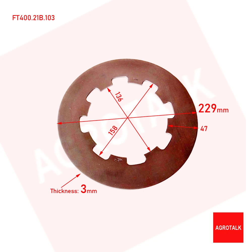 

Clutch disc spring for Foton Lovol tractor FT404 / FT454 with 10 inches dual stages clutch, part number: FT400.21B.103