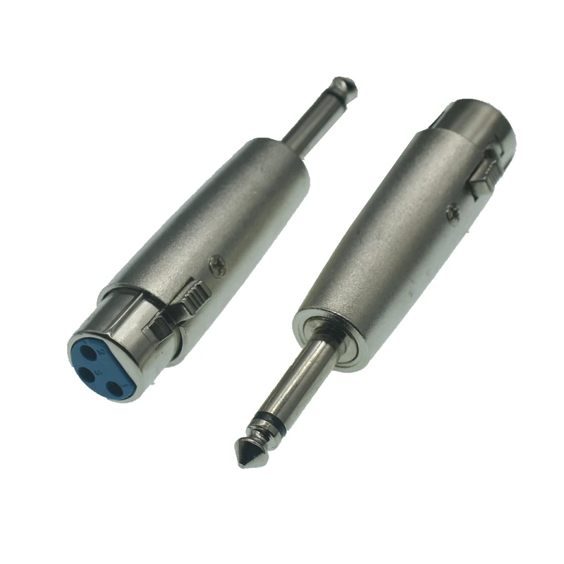 Hot 3Pin XLR Female To 6.35mm Male Mono Jack Lead Adapter Microphone Leader audio Adapter