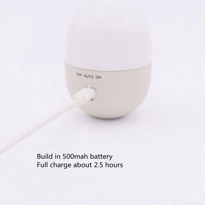 Capsule LED Night Light With PIR Motion Sensor USB Rechargeable Bedroom Bedside Lamp For Kids Baby Night Sensor Light Night Lamp