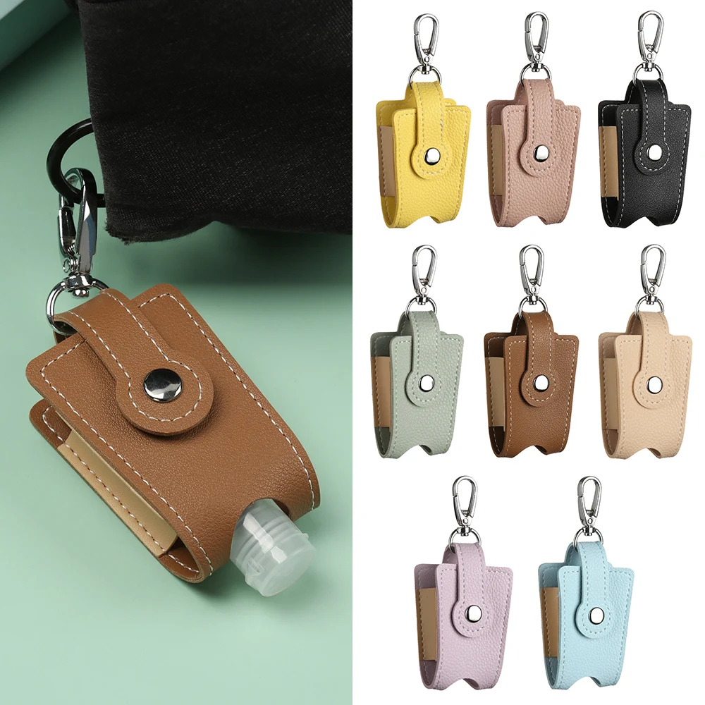 1 PC 30ml Travel Bottle Refillable Containers Hand Sanitizer Keychain Holder Reusable Flip Cap Bottles with Keychain Carrier