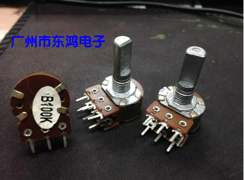 16 type duplex potentiometer b100k 20mm half shaft stepping