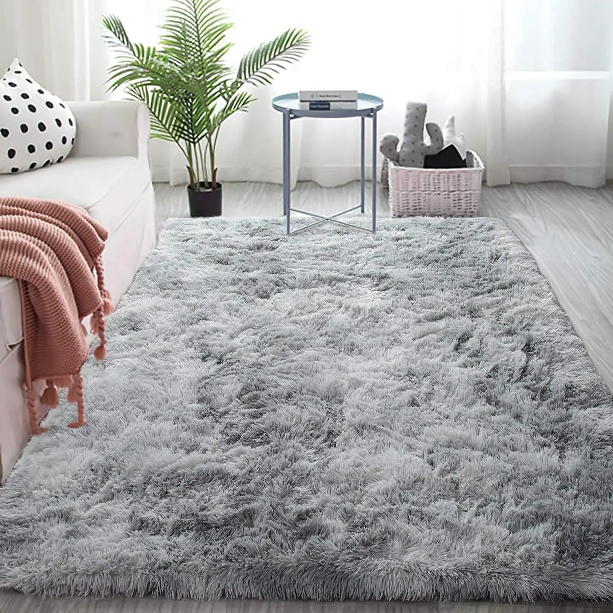 Super Soft Shaggy Area Rug Fluffy Living Room Carpets Modern Indoor Fluffy Rugs Ultra Soft Baby Nursery Rugs Home Plush Carpet