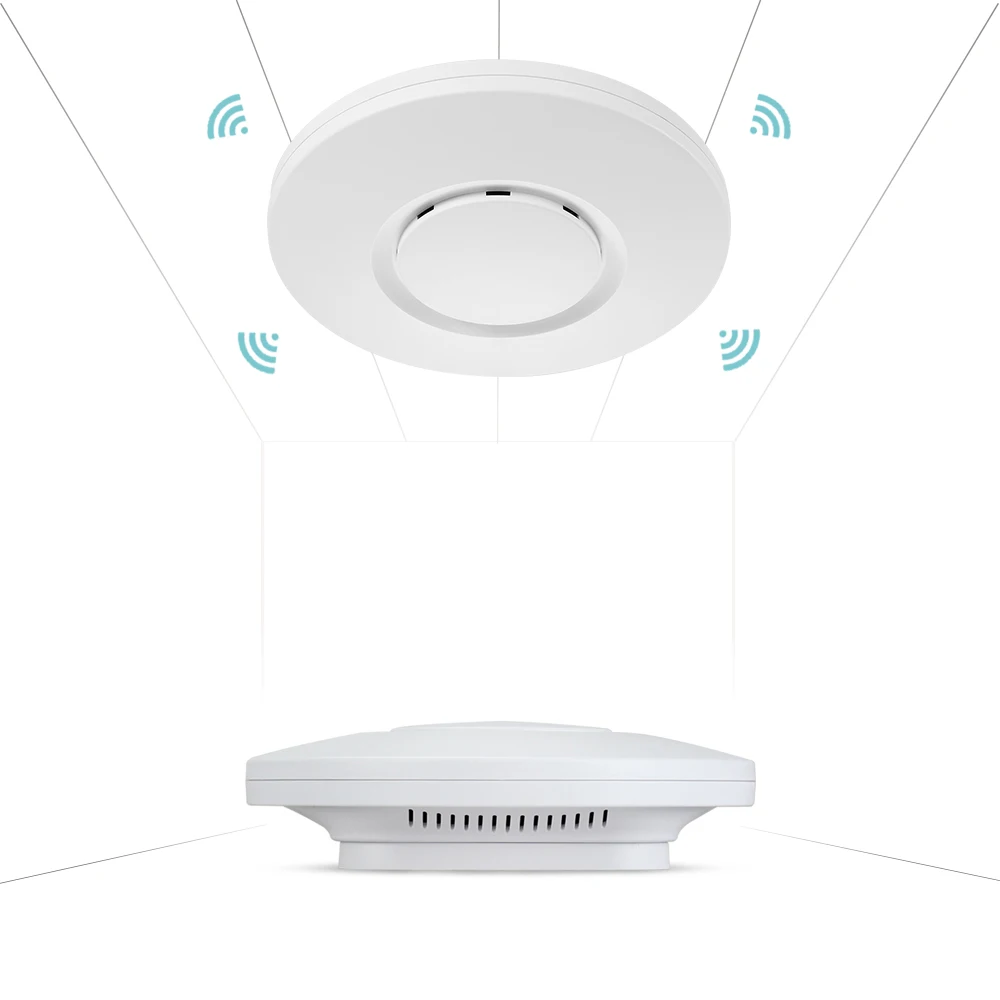 300Mbps Ceiling WiFi AP Wireless Access Point Power over Ethernet Repeater Router for smart home and hotel coverage in public