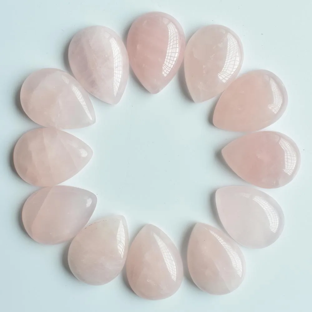 Kostenloser Versand 20 Stück/Lot Großhandel 25x18x6mm verschiedene Naturstein-Tropfenperlen CAB CABOCHON für DIY-Schmuckzubehör – Detail 12
