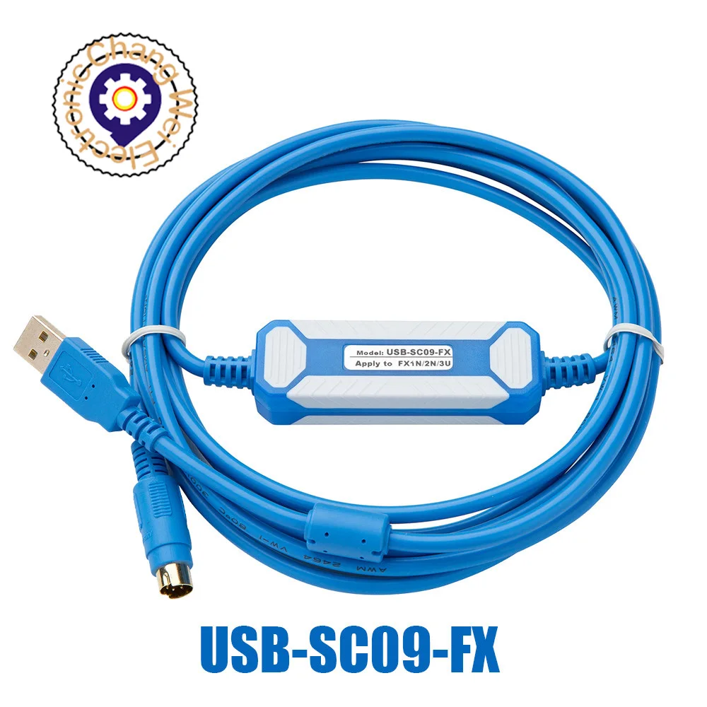 USB-SC09-FX Cô Lập Lập Trình Thích Hợp Cho Mitsubishi FX Tất Cả Loạt FX2n FX3U FX1N PLC Bị Cô Lập Adapter