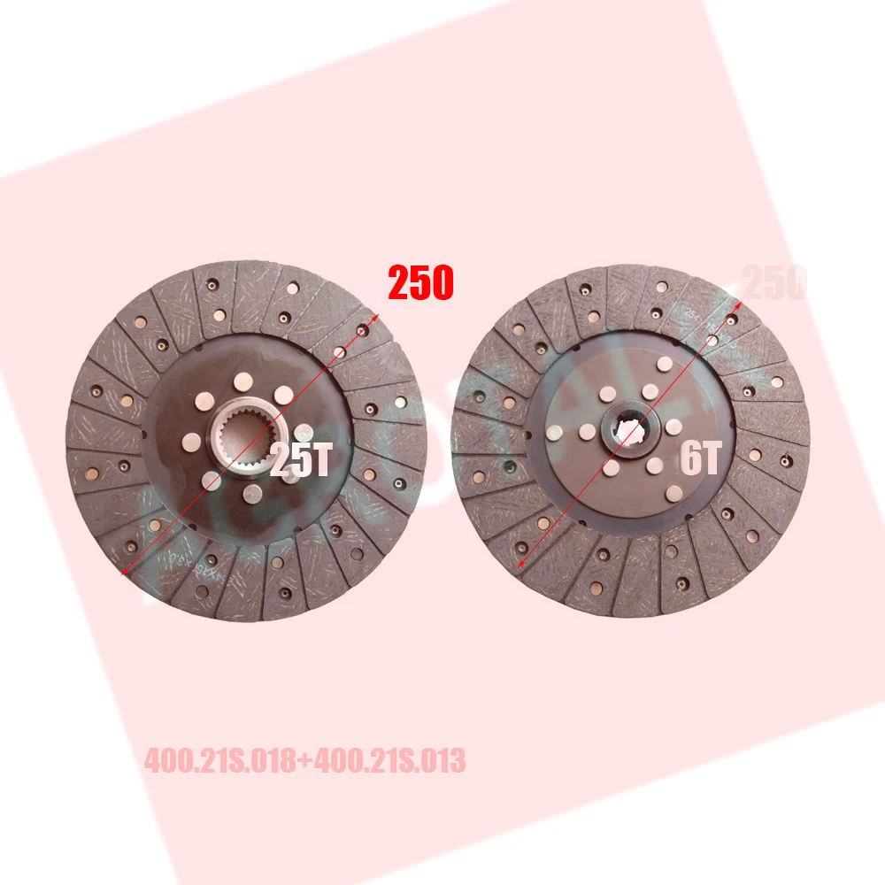 400.21S.018 + 400.21S.013 , set of main clutch disc and PTO disc for Jinma JM404 / JM454 with dual stage clutch