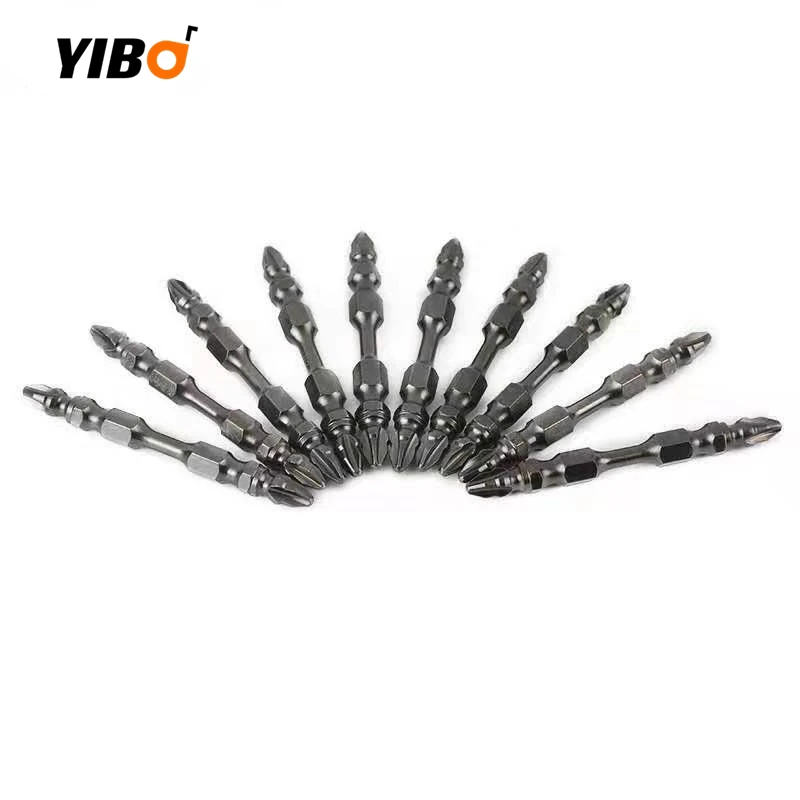 Tuốc Nơ Vít PH2 S2 Thép Hợp Kim Từ Đôi Head 1/4 ''Hex Shank D1 Thép Cho Điện Tuốc Nơ Vít 1/5/10PCS 65Mm/110Mm
