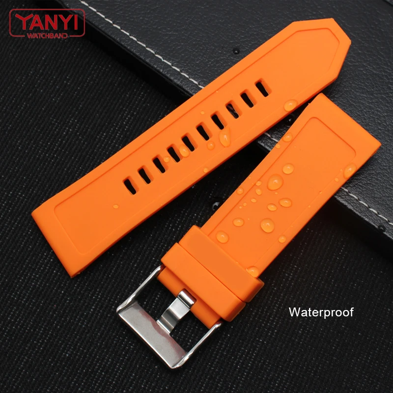 Silicone Rubber Bracelet watch band 26mm for diesel DZ4496 DZ4427 DZ4487 DZ4323 DZ4318 DZ4305 watchband mens watches strap