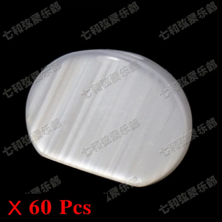 

60 Pcs White Guitar Tuning Pegs Tuners Machine Heads replacement Buttons knobs Handle Butterbean (Big oval) XYSB-WH-60