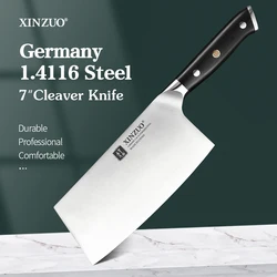 XINZUO 7'' Inches  Germany 1.4116 Stainless Steel Professional Kitchen Vegetables Meat Vege Slicer Cutting Knife