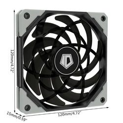2025 New 12015XT 120mm PWM PC Case Fan Ultra Slim Quiet Computer CPU Water Cooler Fan