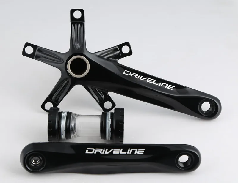 Driveline-Road Bike Crank, CNC, Black, 170mm, 110bcd, 130bcd, including BB