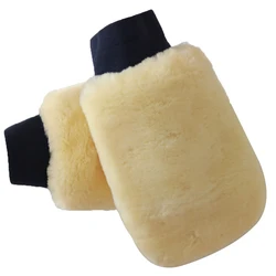 1Pcs Sheepskin Mitt Car Soft Polishing Glove Lambswool Washing Cleaning Polish Car Cleaning Washing