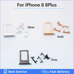 Button Key Power Volume Mute Key For iPhone 8 6s 6 Plus Volume Vibrate Key Switch Power Lock Side Button Set Housing Replacement