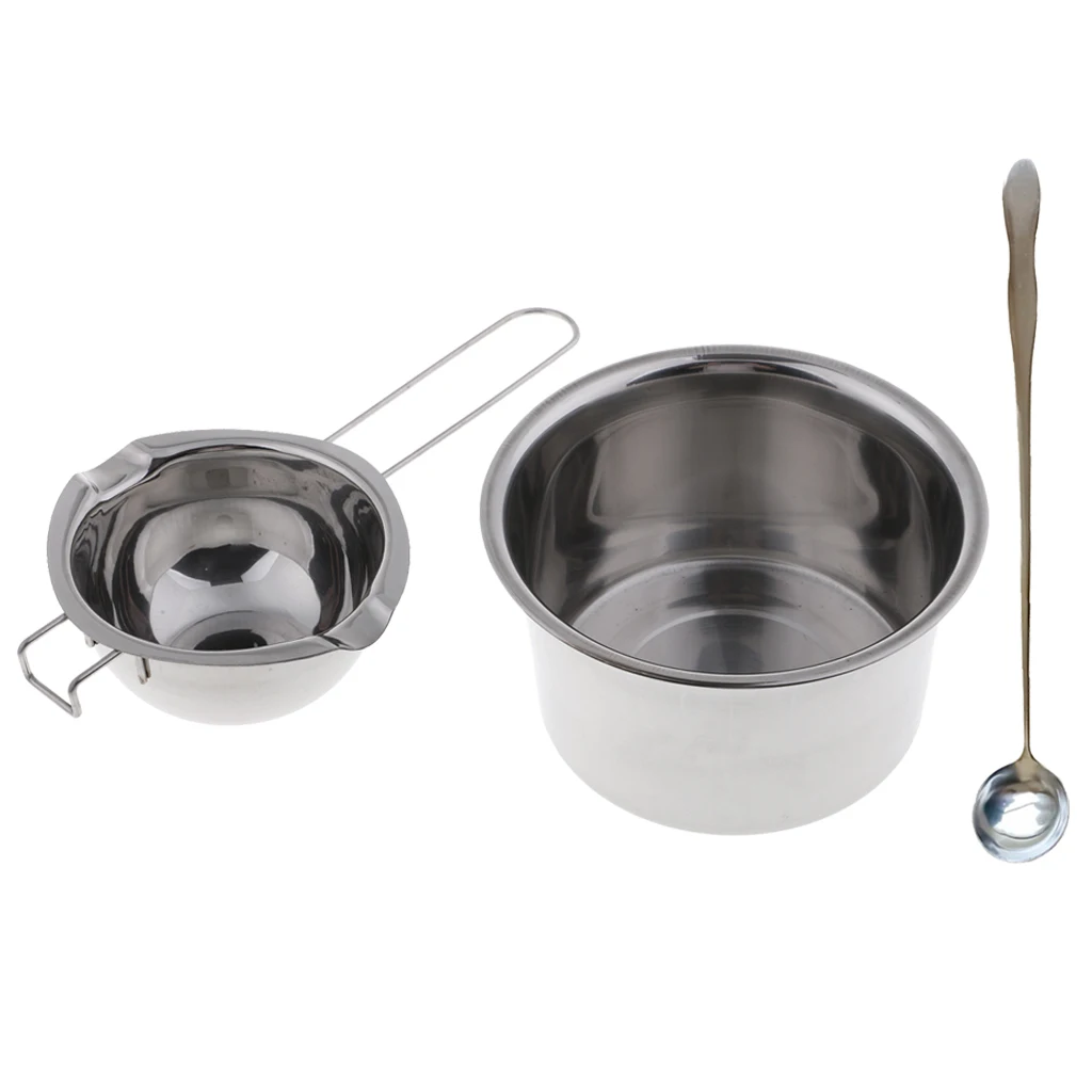 Long Handle Wax Melting Stainless Steel Pot DIY Scented Candle Soap Chocolate Butter Handmade Soap Tool Non-stick Easy Cleaning