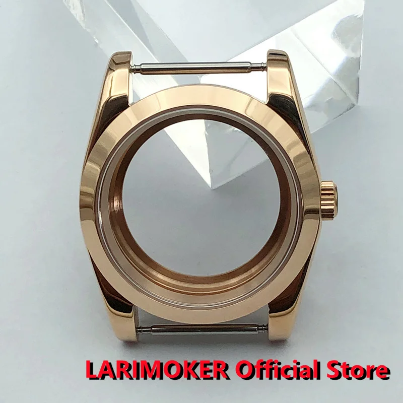 

LARIMOKER 36mm/39mm Rose gold Case Sapphire Glass Case fit NH35 NH36 ETA 2836 Miyota 8205 8215 Mingzhu DG2813 3804 Movement