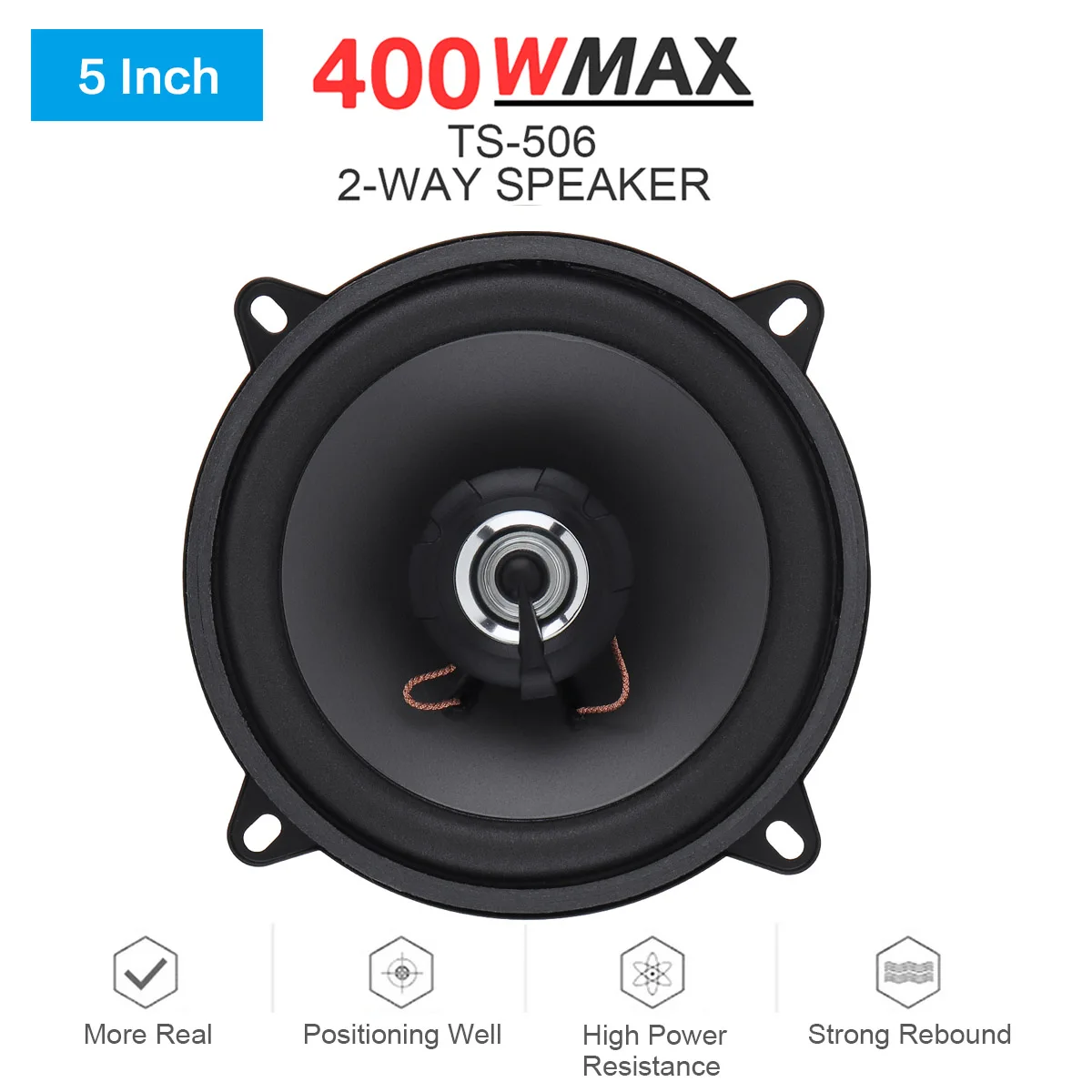 Altoparlante Stereo per auto da 1 pezzo 4 5 pollici 300W Audio a 2 vie per auto HiFi musica suono altoparlante coassiale suono automobilistico a