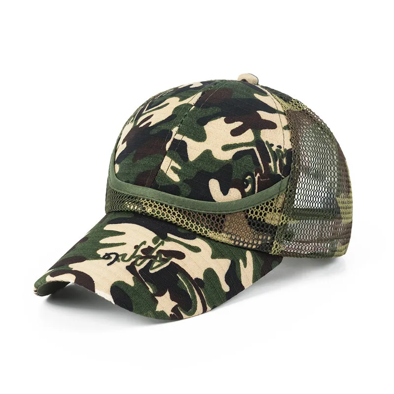 2-7Y Children Summer Mesh Baseball Caps Hip-Hop Cap Tide Sunscreen Adjustable Boys Girls Autumn Camouflage Hats