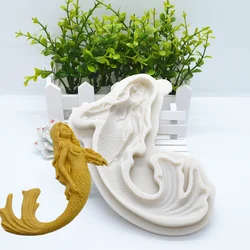 New Mermaid Princess Silicone Mold Resin Kitchen Baking Tools DIY Cake Chocolate Candy Fondant Moulds Dessert Pastry Decoration