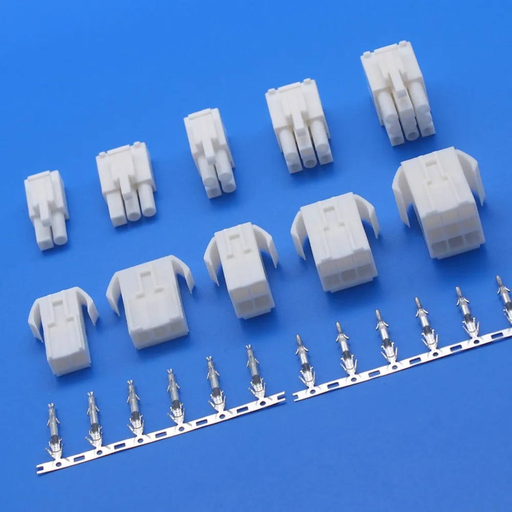 

100Sets Automotive connector EL-2/3/4/6/9P Small tamiya Connector 4.5mm EL4.5 Multipole Connectors Male + Female Plug + terminal