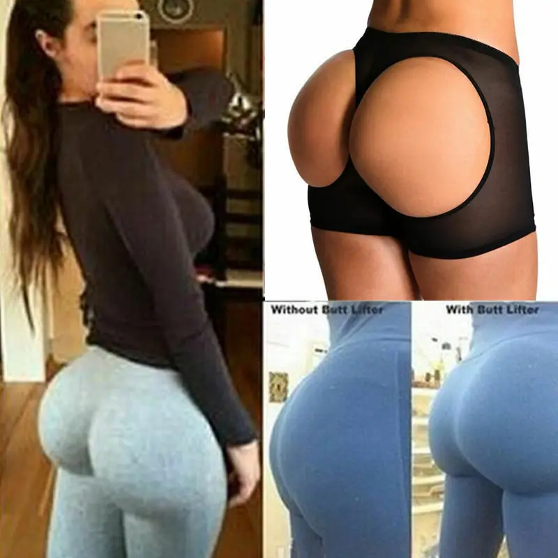 Women Butt Lifter Shaper Tummy Control Panties Buttocks Open Instan Boyshorts