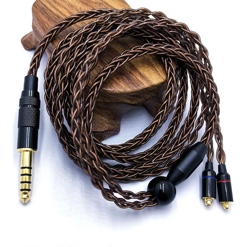 RY-C9 Mmcx Cable 3.5/2.5/4.4mm 1.2m DIY Replacement  Silver plated  Upgraded 8 core wire cable For Repair DIY HIFI mmcx earphone