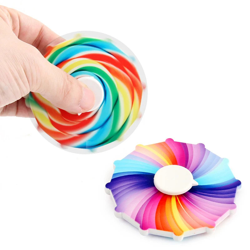 2021 Creative Novelty Antistress Fidget Top Toys Stress Relief Toy For Kids Flying Spinner Toy Kids Finger Tip Gyro Gifts