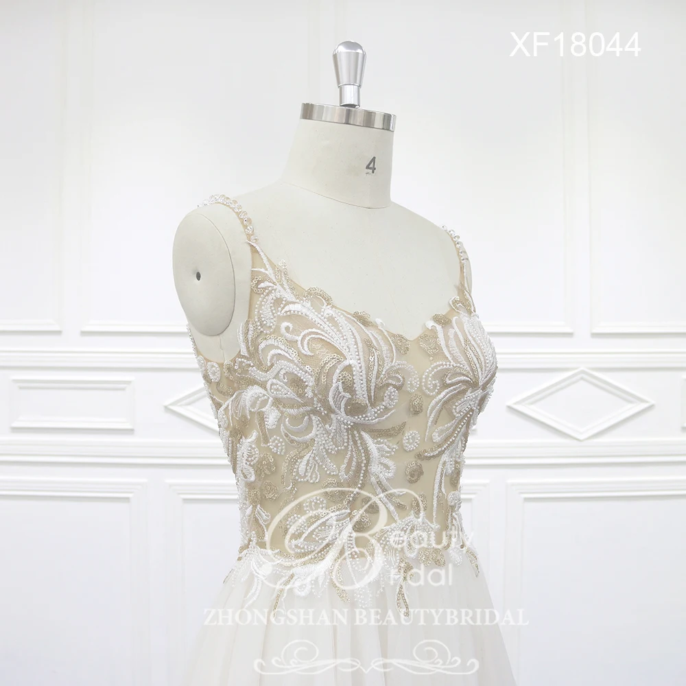 Beautybridal Robe de XF18044Mariage милое богемное кружевное винтажное пляжное свадебное платье в стиле бохо Романтические свадебные платья