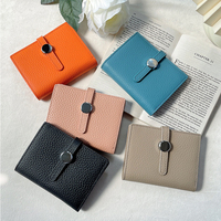 100% Cow Genuine Leather Womens Wallets and Fashion Small money bag luxury wallet design coin Purses Simple wallet card holder