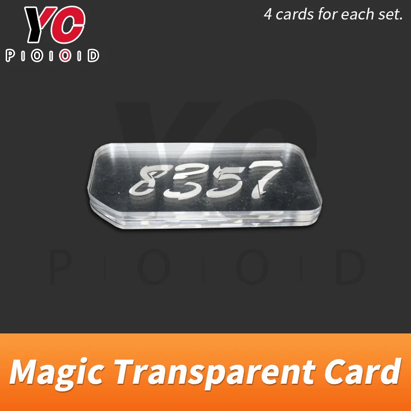 YOPOOD escape puzzle room magic clear acrylic cards for hidden clues put all pieces together to find the clue chamber room