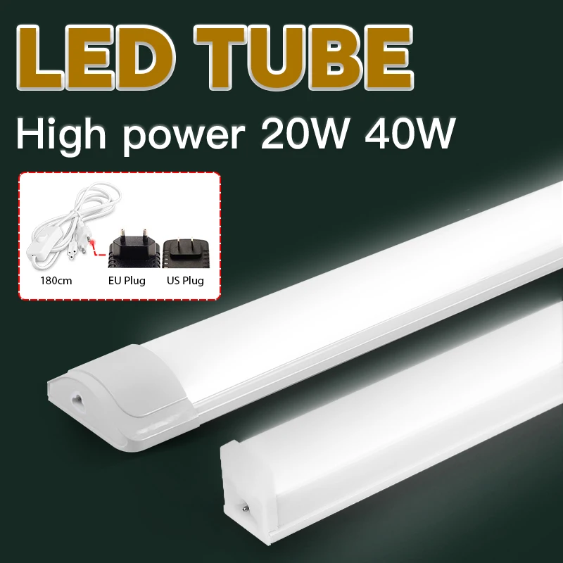 luz de tubo led para gabinete domestico e cozinha tubo t5 barras de parede 220v 120cm 60cm 30cm 10w 20w 2ft 4ft 01