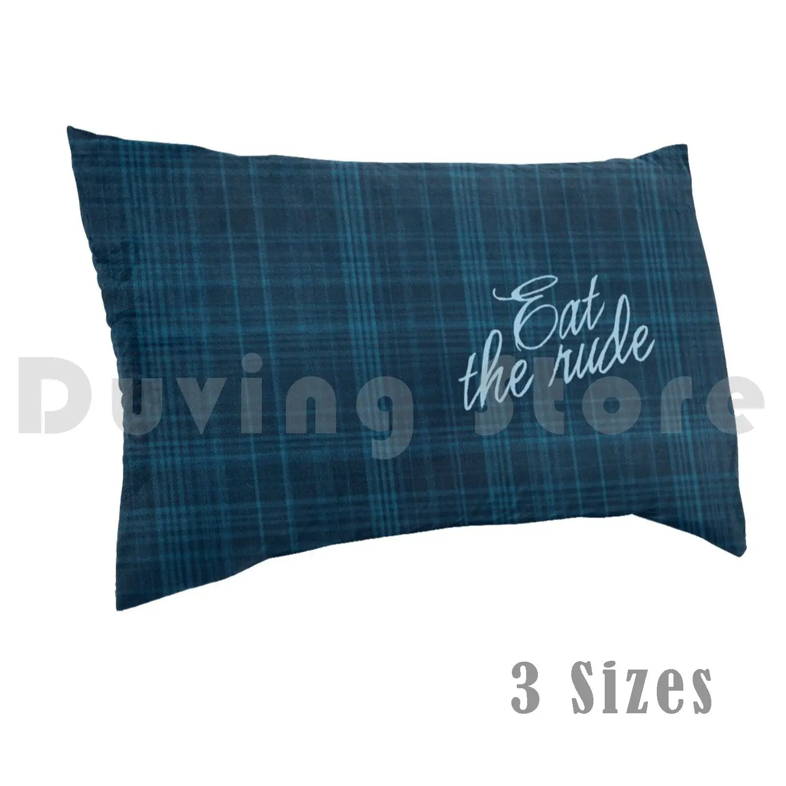 Eat The Rude Plaid Background-Hannibal Quote Pillow Case DIY 50*70 Eat The Rude Hannibal Fannibal Mads