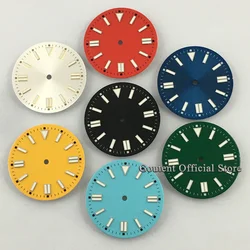 28.5mm/31mm Sterile Green/Yellow/Red Watch Dial Luminous Fit NH35 NH36 Miyota 8205/8215/821A, ETA 2836/2824,DG2813/3804 Movement