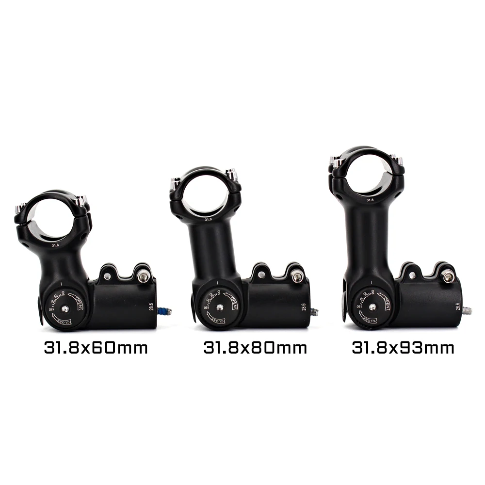 Adjustable 90-180 Aluminium Bike Stem Riser 25.4/31.8mm Handlebar 90mm 110mm Stem MTB Road City Bike Bicycle Part Rise Long Stem