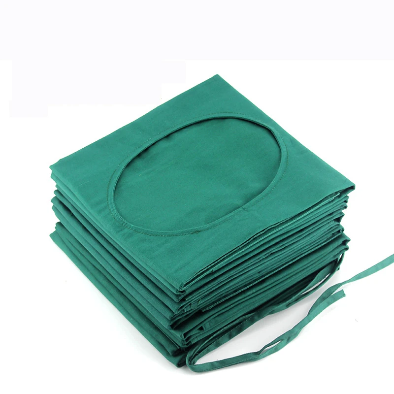 

Cotton cloth hole towel pad single drape dark green single and double layer high temperature disinfection hole towel