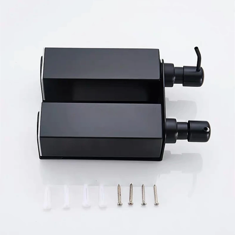 

Black/Brushed Stainless Steel Soap Lotion Dispensers Bathroom Accessories For Kitchen Sink Square Bottle Soap Lotion Dispenser