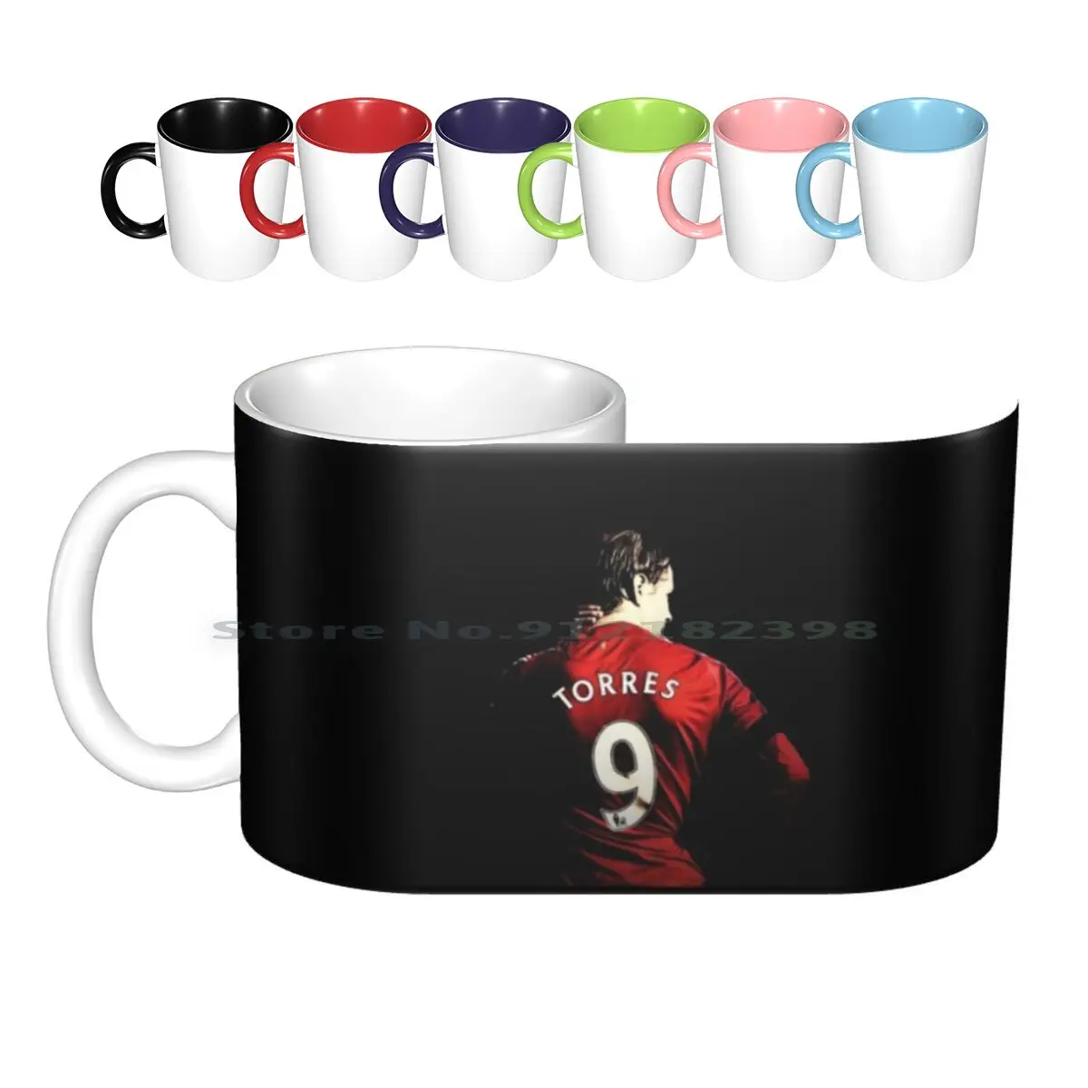 Fernando Torres-El Nino 9 Ceramic Mugs Coffee Cups Milk Tea Mug Torres Fernando Nino Spain 9 Football Madrid Milan Stricker