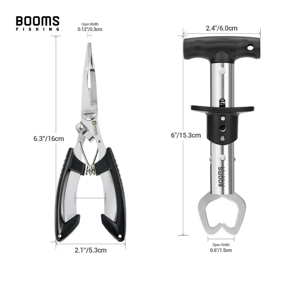 Boom Fishing H1027 pinze da pesca pinza per pesce Set di attrezzi da pesca multifunzione in acciaio inossidabile taglierine per trecce rimozione gancio