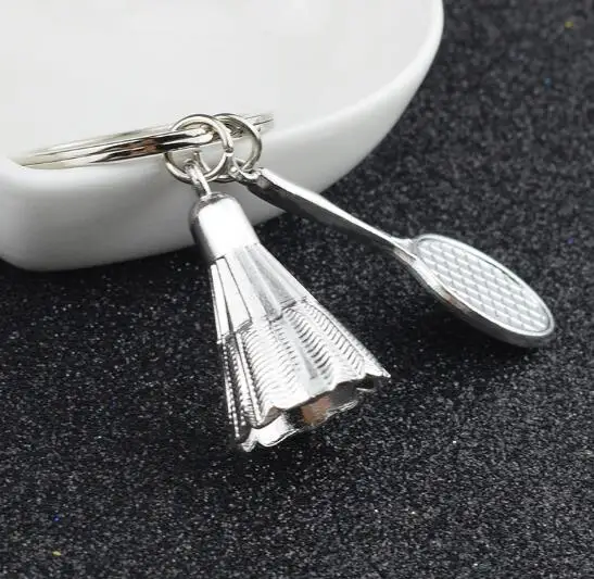 Creative badminton racket key chain character badminton modeling key pendant advertising campaign small gifts