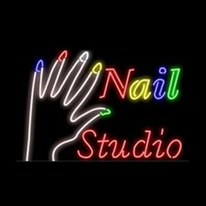 

Neon Sign Nail Studio Handmade Glass Neon Wall Signs for Beauty Room Display Home Pub Hotel Beach Cocktail Recreational Game