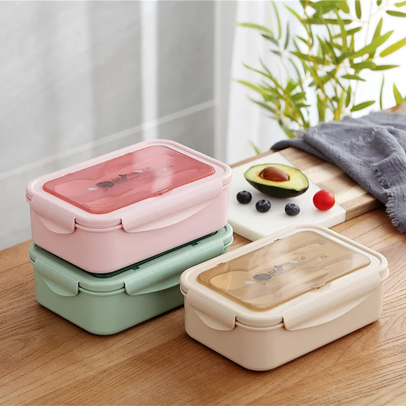 TUUTH Microwave Lunch Box BPA Free Multiple Grids Bento Box Use for Office Students Kids Food Container Portable Organizer Box