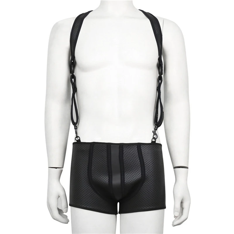 Erotische Gay Kleding Borst Harnas Riemen Fetish Mannen Spons Body Cage Harness Strap Exotische Tops Rave Kostuum Voor Bdsm Bondage gay