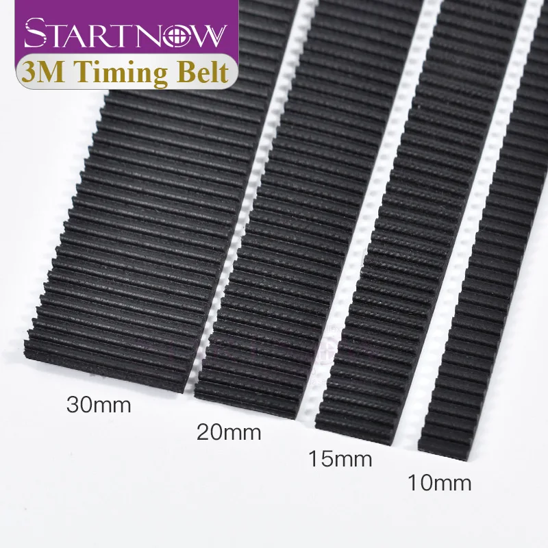 Startnow 3M High Quality Rubber Open-Ended Transmission Synchronous Belts For CO2 Machine HTD 3M Pitch Timing Belt Width 10 20